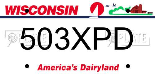 503XPD Wisconsin License Plate