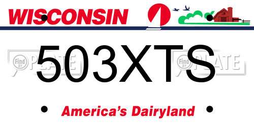 503XTS Wisconsin License Plate
