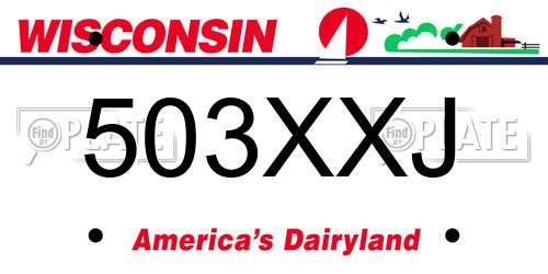 503XXJ Wisconsin License Plate