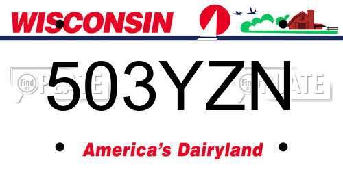 503YZN Wisconsin License Plate
