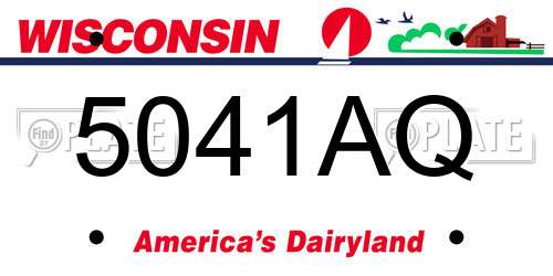 5041AQ Wisconsin License Plate