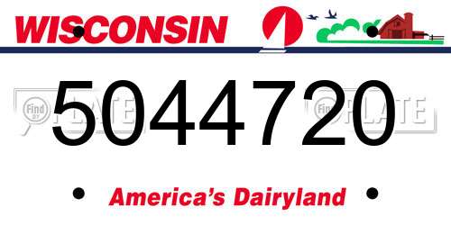 5044720 Wisconsin License Plate