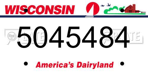 5045484 Wisconsin License Plate