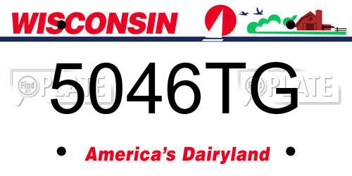 5046TG Wisconsin License Plate