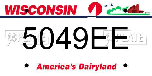 5049EE Wisconsin License Plate