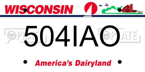 504IAO Wisconsin License Plate