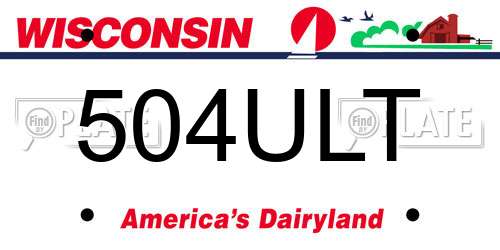 504ULT Wisconsin License Plate