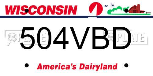 504VBD Wisconsin License Plate