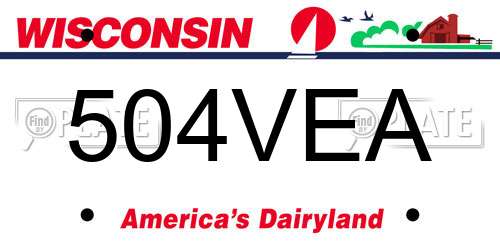 504VEA Wisconsin License Plate