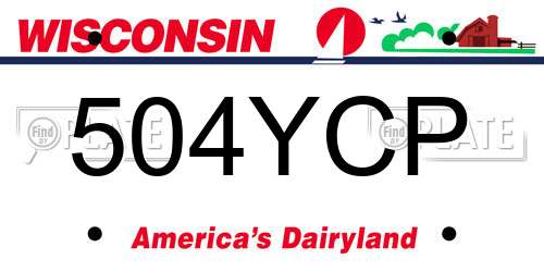 504YCP Wisconsin License Plate