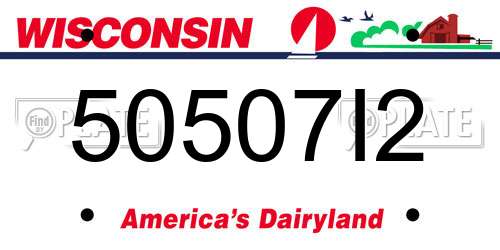 50507I2 Wisconsin License Plate