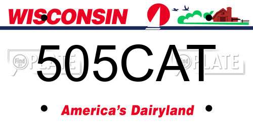 505CAT Wisconsin License Plate