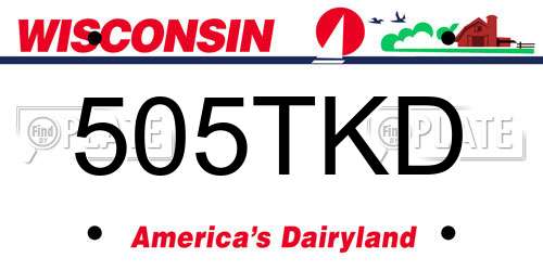 505TKD Wisconsin License Plate
