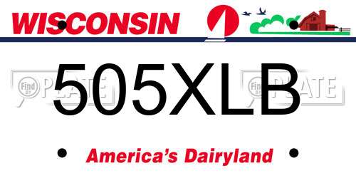 505XLB Wisconsin License Plate