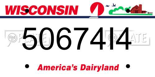 50674I4 Wisconsin License Plate