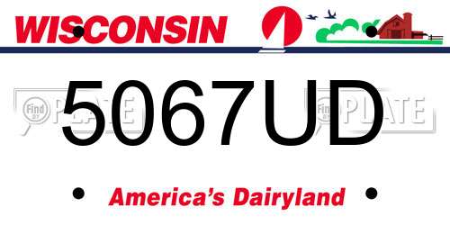 5067UD Wisconsin License Plate