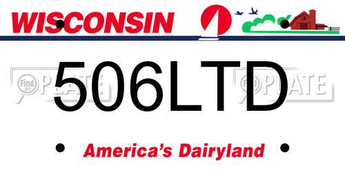506LTD Wisconsin License Plate