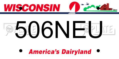 506NEU Wisconsin License Plate