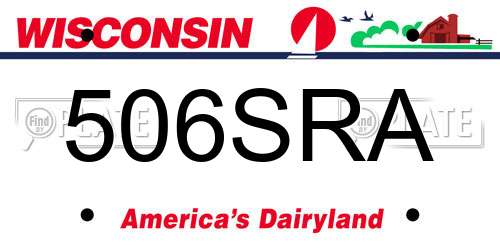 506SRA Wisconsin License Plate