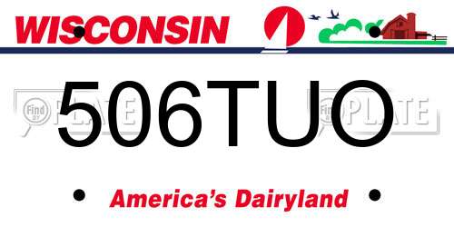 506TUO Wisconsin License Plate