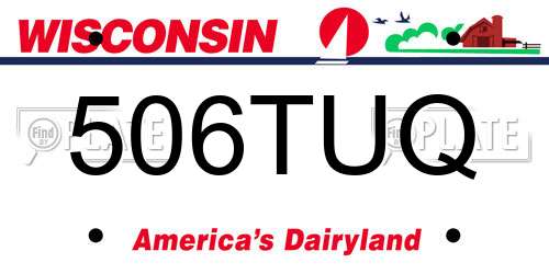 506TUQ Wisconsin License Plate