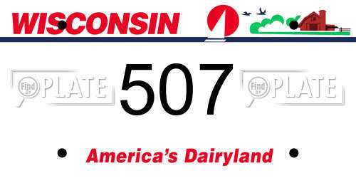 507 Wisconsin License Plate
