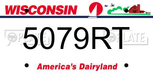 5079RT Wisconsin License Plate