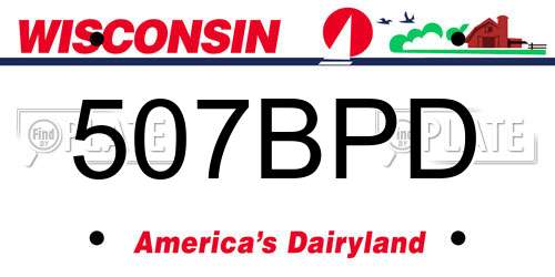 507BPD Wisconsin License Plate