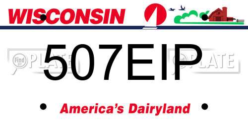 507EIP Wisconsin License Plate