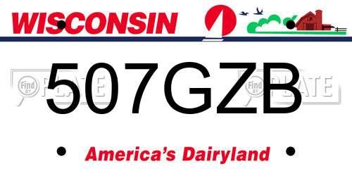 507GZB Wisconsin License Plate