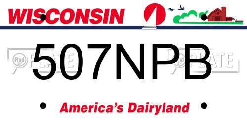 507NPB Wisconsin License Plate