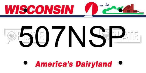 507NSP Wisconsin License Plate