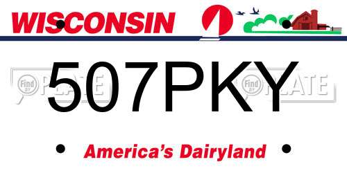 507PKY Wisconsin License Plate