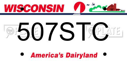 507STC Wisconsin License Plate