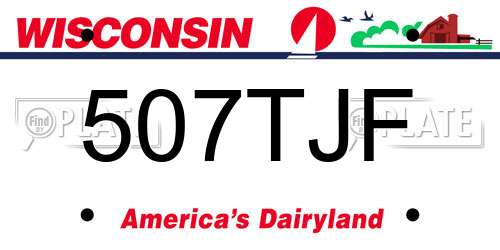 507TJF Wisconsin License Plate