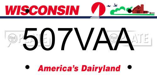 507VAA Wisconsin License Plate