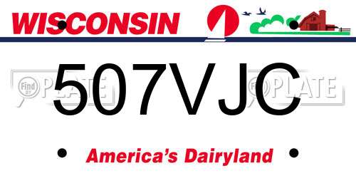507VJC Wisconsin License Plate