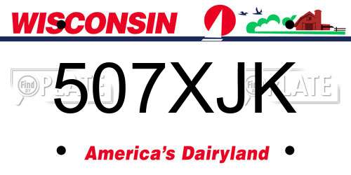 507XJK Wisconsin License Plate