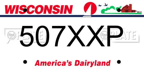 507XXP Wisconsin License Plate