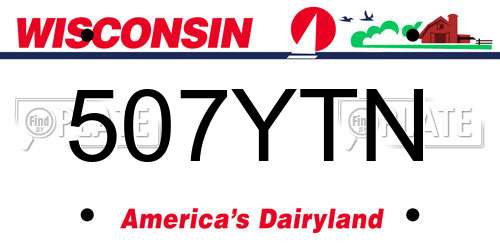 507YTN Wisconsin License Plate