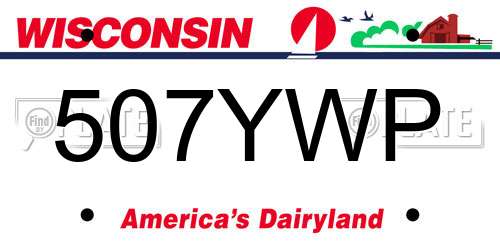507YWP Wisconsin License Plate
