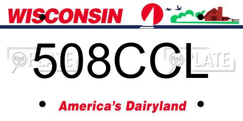 508CCL Wisconsin License Plate