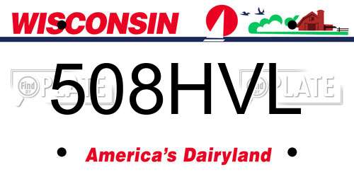 508HVL Wisconsin License Plate