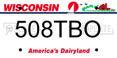 508TBO Wisconsin License Plate