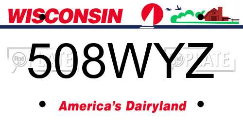 508WYZ Wisconsin License Plate