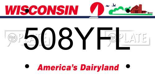 508YFL Wisconsin License Plate