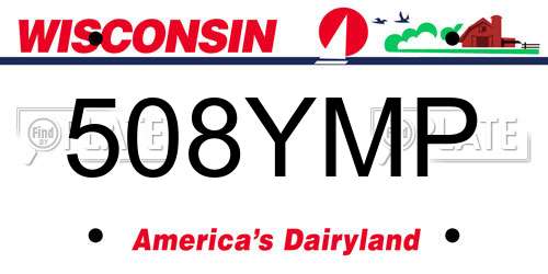 508YMP Wisconsin License Plate