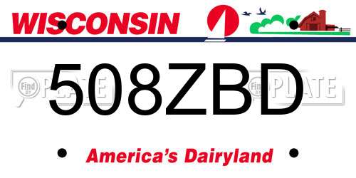508ZBD Wisconsin License Plate