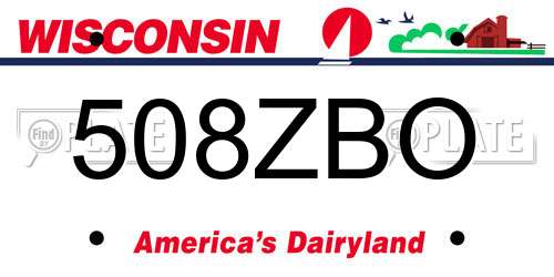 508ZBO Wisconsin License Plate