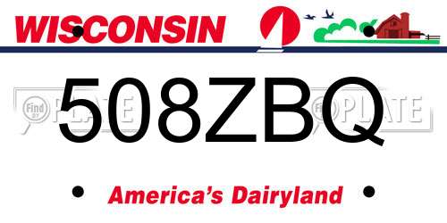 508ZBQ Wisconsin License Plate